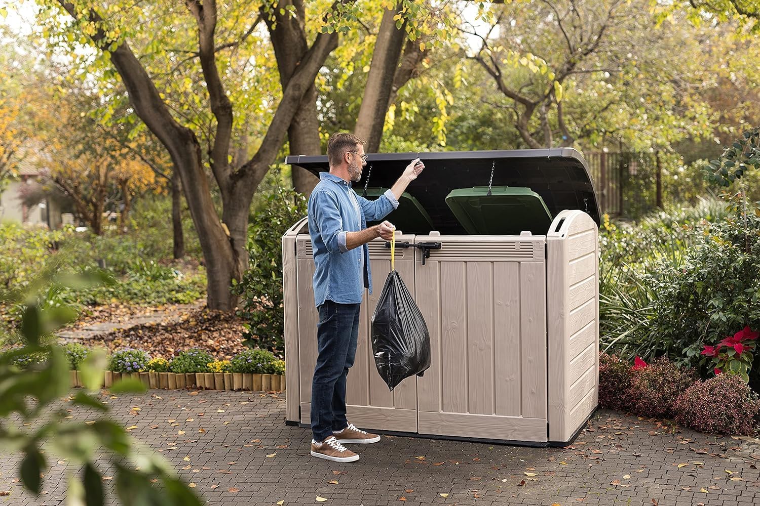 Pakevo™ | 2000L Resin Outdoor Storage Shed — Extra Large Garden Storage Box