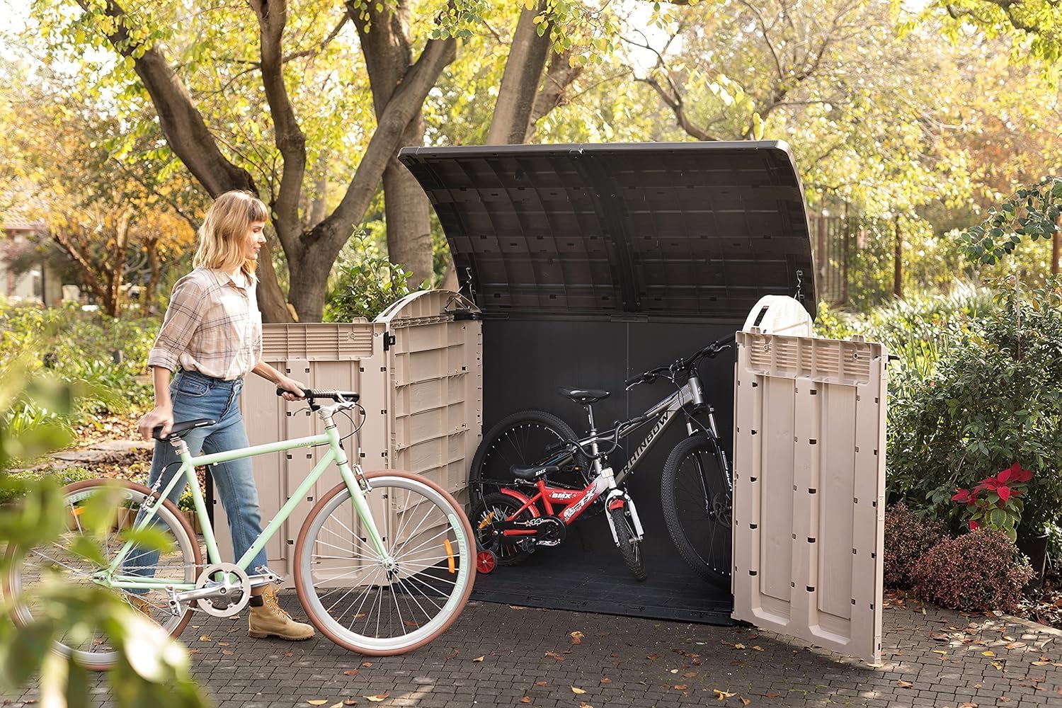 Pakevo™ | 2000L Resin Outdoor Storage Shed — Extra Large Garden Storage Box